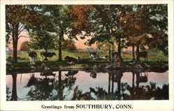 Greetings from Southbury Connecticut Postcard Postcard Postcard