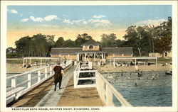 Yacht Club Bath House, Shippan Point Stamford, CT Postcard Postcard Postcard