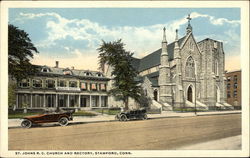 St. Johns R.C. Church and Rectory Postcard