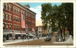 North Main Street from Center Wallingford, CT Postcard Postcard Postcard