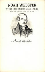 Noah Webster Bicentennial Postcard