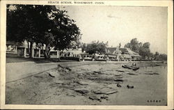 Beach Scene Woodmont, CT Postcard Postcard Postcard