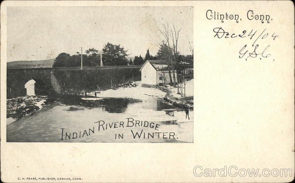 Indian River Bridge in Winter Clinton Connecticut