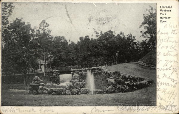 Hubbard Park Entrance Meriden Connecticut