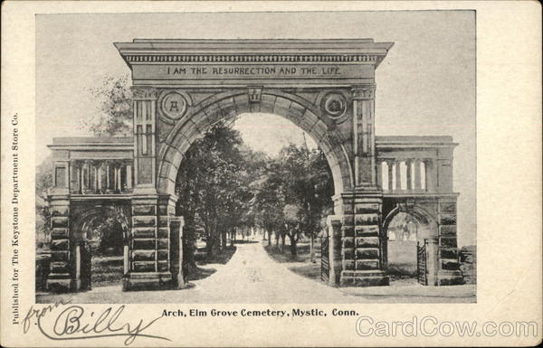 Elm Grove Cemetery - Arch Mystic Connecticut