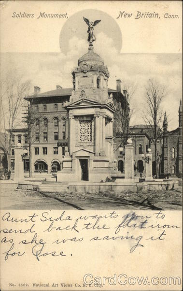 Street View of Soldiers Monument New Britain Connecticut