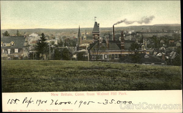Town from Walnut Hill Park New Britain Connecticut
