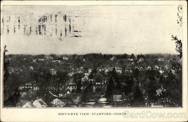 Bird's Eye View of Town, North Stamford Connecticut