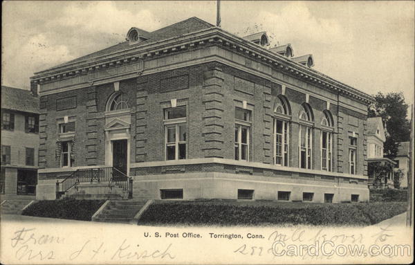 U. S. Post Office Torrington, CT Postcard