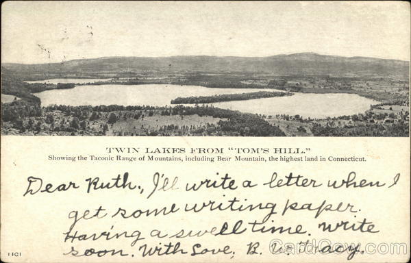Twin Lakes From Tom's Hill Connecticut