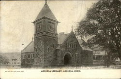 Ansonia Library Connecticut Postcard Postcard Postcard