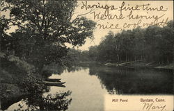 Mill Pond Bantam, CT Postcard Postcard Postcard