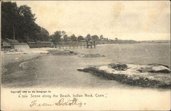 Scene along the Beach Postcard