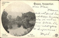 Housatonic River at Indian Crossing, near Toll Bridge Postcard