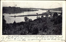 A Glimpse of the Connecticut River and Eustacia Island at Deep River, Conn. Postcard