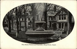 The Snow Memorial Fountain Deep River, CT Postcard Postcard Postcard