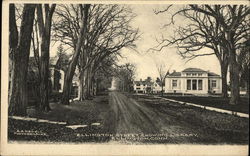 Ellington Street showing Library Postcard