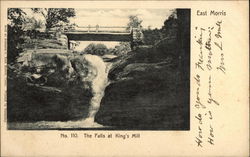 The Falls at King's Mioll East Morris, CT Postcard Postcard Postcard