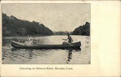 Canoeing on Salmon River Postcard
