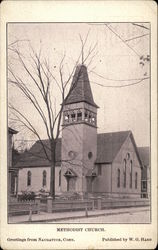 Methodist Church Naugatuck, CT Postcard Postcard Postcard