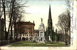 Soldiers Monument and Central Park Postcard