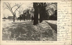 West Avenue and M.E. Churches Postcard