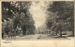 Business Section of Main Street Postcard