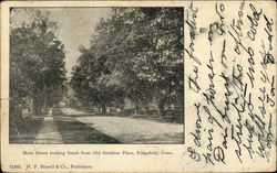 Main Street Looking South From Old Stebbins Place Postcard