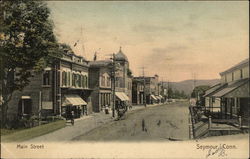 Main Street Seymour, CT Postcard Postcard Postcard