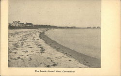 The Beach Sound View, CT Postcard Postcard Postcard