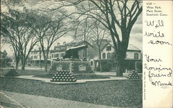 West Park. Main Street. Stamford, CT Postcard Postcard Postcard