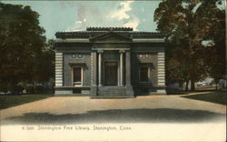 Stonington Free Library Connecticut Postcard Postcard Postcard