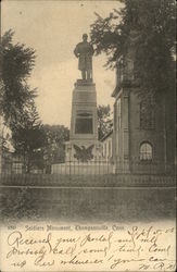 Soldiers Monument Thompsonville, CT Postcard Postcard Postcard