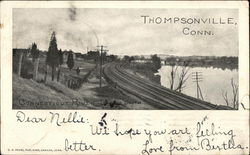 Connecticut River, Looking South Thompsonville, CT Postcard Postcard Postcard