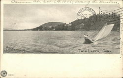 On Lake Washining Looking Northeast Twin Lakes, CT Postcard Postcard Postcard