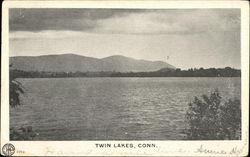 View of Lake Twin Lakes, CT Postcard Postcard Postcard