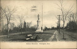 Soldiers Monument Wallingford, CT Postcard Postcard Postcard