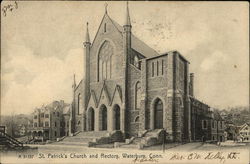 St. Patrick's Church and Rectory Waterbury, CT Postcard Postcard Postcard