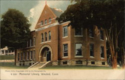 Memorial Library Winsted, CT Postcard Postcard Postcard