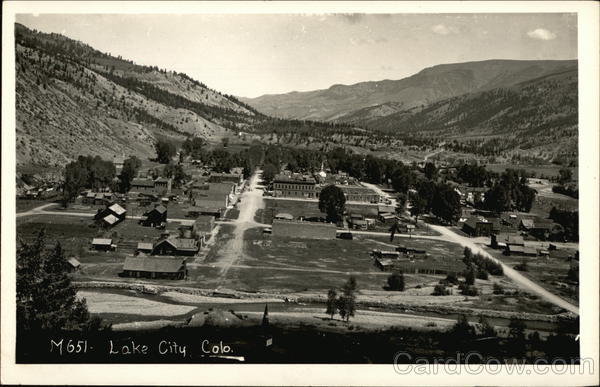 Aerial View of Town Lake City Colorado