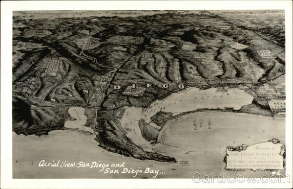 Aerial View of San Diego and Bay California