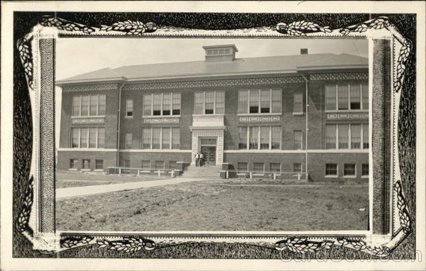 School Building Vignette O'Neill Nebraska
