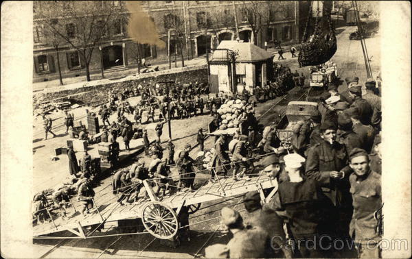 Soldiers Loading Onto Ship World War I