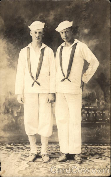 Two Sailor Men Navy