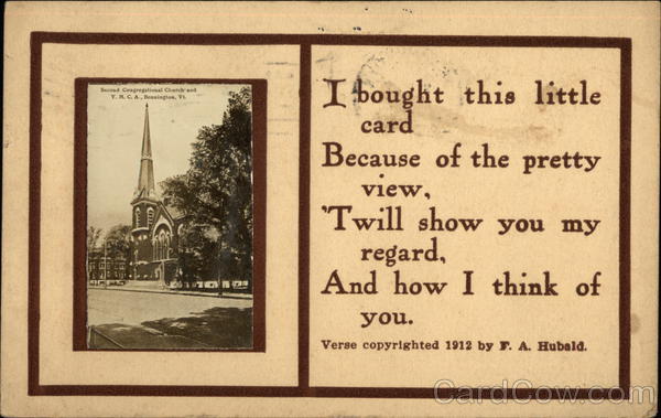 Second Congregational Church and YMCA Bennington Vermont