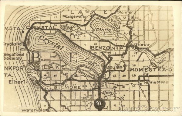 Map of Crystal Lake, MI Maps