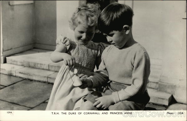 The Duke of Cornwall and Princess Anne Sunbonnet Babies