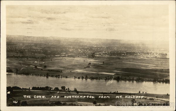 Connecticut River and Northampton from Mt. Holyoke Massachusetts