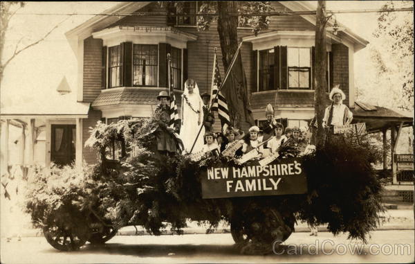July 4th Parade Float - New Hampshire's Family 1927 Concord