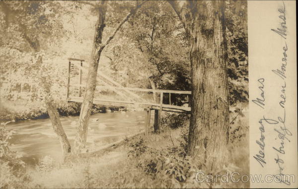 Footbridge near Monroe Morse at Charles River Medway Massachusetts